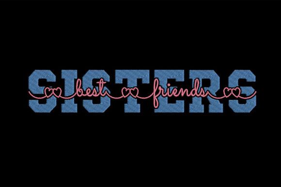 Celebrate Sisterhood: Elegant Embroidery Design