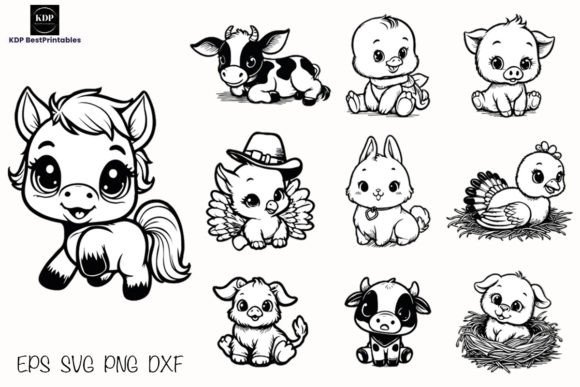 Charming Farm Animals SVG Bundle for Creative Projects