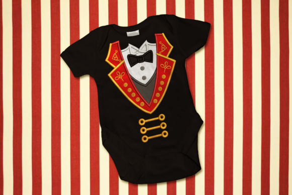 Circus Ringmaster Tuxedo Applique: A Design Asset for Showstopping Projects