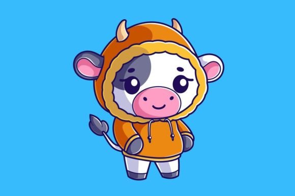 Cute Cow Graphic: A Charming Design Asset