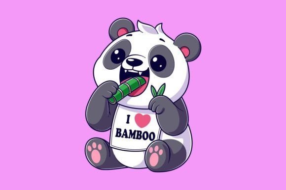 Cute Panda is Eating Bamboo: A Design Asset for Visual Storytelling