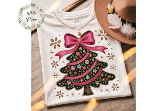 Elevate Your Holiday Projects with a Floral Christmas Tree Sublimation Design