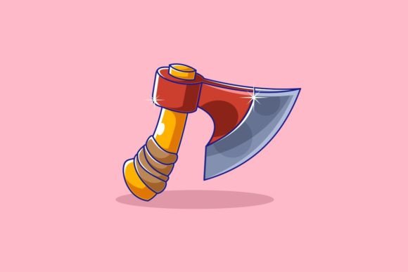 Explore the Versatile Axe Floating Cartoon Style