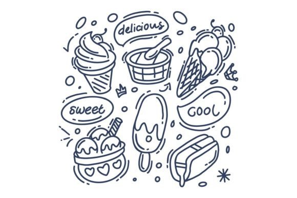 Hand-drawn Ice Cream Collection: A Sweet Design Resource