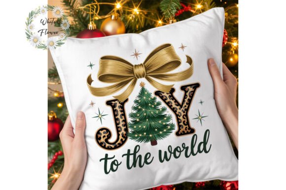 JOY Leopard Christmas Tree PNG Clipart for Designers