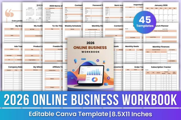 Master Your 2026 Online Business with This Canva Workbook