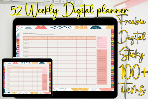 Streamline Your Workflow: The 52 Weekly Digital Planner with Hyperlinks