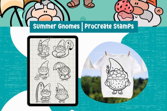 Summer Gnomes Procreate Stamps: Elevate Your Creative Projects